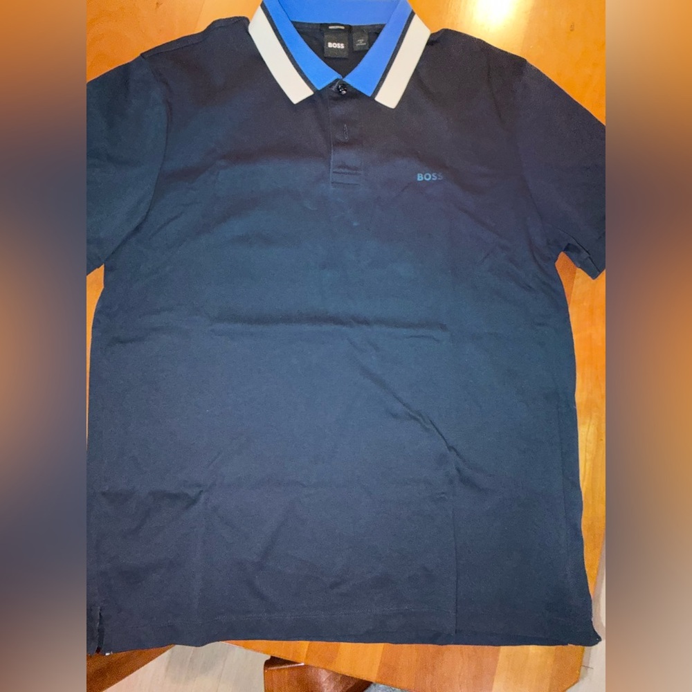 Hugo boss navy blue polo XL